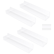 Aan de muur te bevestigen kruidenrek, opberghouder van helder acryl voor keukenkastdeur, 4-pack