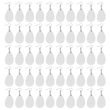 50 stuks sublimatie blanco oorbellen, oorbellen onafgewerkte traandruppel warmteoverdracht oorbelhanger voor sieraden DIY maken
