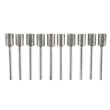 10 stuks diamantbits slijpbits kop 1/8 schacht 8 mm cilinder voor de meeste roterende gereedschapsslijpers