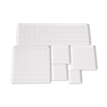6 stuks stempelblokken van acryl, doorzichtige stempelgereedschappen met rasterlijnen voor het maken van scrapbooking-knutsels