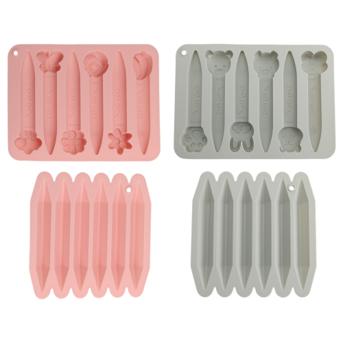4-pack diverse krijtvormholtes 3D siliconen driehoek chocolade maken 1