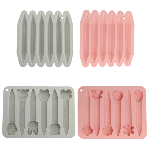 4-pack diverse krijtvormholtes 3D siliconen driehoek chocolade maken 2