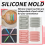 4-pack diverse krijtvormholtes 3D siliconen driehoek chocolade maken 5