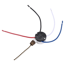 2 stuks ventilatorlichtschakelaar ZE-208S 3 snelheden 4-draads plafondvervangingsonderdeel bedieningstrekketting brons