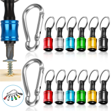12 stuks 1/4 inch zeskantschroevendraaierbithouders, sleutelhangerverlengstuk, draagbare snelwisselhouderset