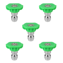 Set hogedrukreiniger sproeikoppen, vervangende sproeikoppen voor accessoires voor hogedrukreinigers, 5 stuks (groen)