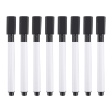 100 stuks whiteboardmarkers met rubberen dop, fijne punt, zwart