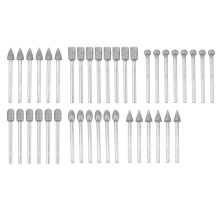 40-delige diamantfreesset voor steenbewerking voor roterende gereedschappen met 1/8 inch schacht, polijstgravering