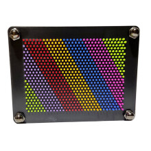 3D Pin Art Shoumo Kleurrijke Naald Kind Krijg Gezichtspalm Model Driedimensionale Kloon Pinart Speelgoed Grappig Spel, Zwart S