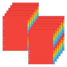 3-rings binder tabbladen met tabbladen A4-formaat notitieboek 5 kleuren plastic voor schoolvakbestanden