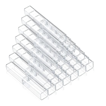 Plastic doorzichtige acryl pennendoos, geschenkdoos voor lege pennen, transparant (40 stuks)