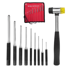 9-delige stalen ronde kop pennen ponsset afsteller jacht verwijderaar pin gereedschap accessoires verwijderen reparatie beitel gereedschap