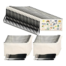 40-pack canvas cosmetische tassen voor sublimatie, sublimatie blanco DIY knutselen reistoiletartikelen