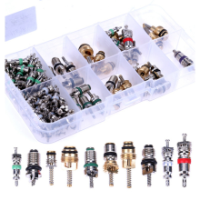 104 stuks auto-aircoventielkernen, assortiment, A/C AC-schraperkern en gereedschap, R134 R12 HVAC-ventielset