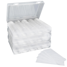 Muntcapsules 30mm kunststof houders, verzamelmateriaal met schuimrubberen pakking (17/20/25/27/30mm) - 3 stuks