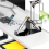 Lichtzwaardstandaard, bureaustandaard met dubbele bladen, acryl handgreep 6