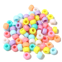 Kandi kralen in bulk voor doe-het-zelf sieraden maken armbanden 6x9mm ongeveer 1800 stuks, lichte kleur