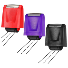 3 stuks stippellijn oefenroller stempel zelfinktende lijnroller stempels (rood, zwart)