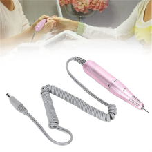 Elektrische nagelboor met handvat, 35.000 tpm, handvijl, polijstmachine, manicure-accessoire, roze