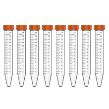 Conische centrifugebuis - 15 ml buizen, 25 stuks steriele buizen met lekvrije schroefdoppen,