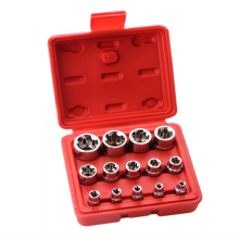 14-delige E-TORX-doppenset Premium vrouwelijke Torx-set, Star Torque extern