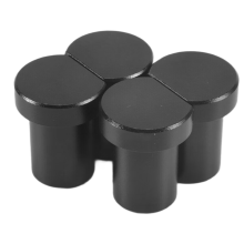 4 stuks aluminiumlegering bankklem voor T-track houtbewerking werkbank positionering schaafmachine plug past op 20 mm gat (zwart)