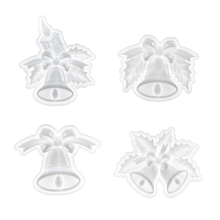 4 stuks/set DIY kerstbel ornament siliconen mallen hars handgemaakte gietmallen handgemaakte huisdecoratie ambachten