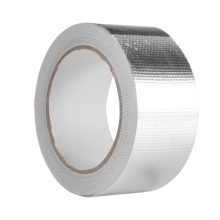 Glasvezeldoek aluminiumfolie tape (5,9 mil dik), hoge temperatuur isolatielijm metaal ducttape, 1 verpakking
