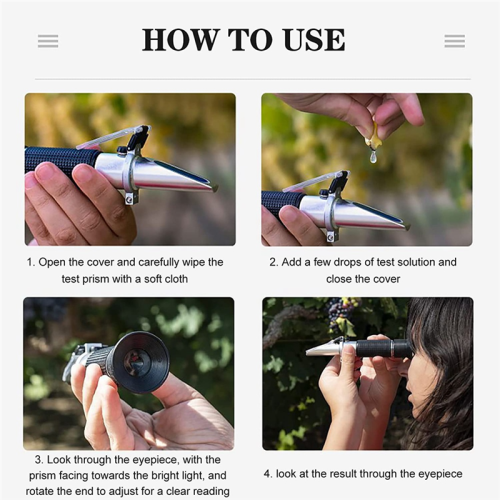 Handheld refractometer, RHB-90ATC digitale 0-90% honingvochtmeter, suikergehaltemeter 1