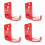4-pack universele beugels, bevestigingen en beugels tot 20 lbs 8