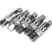 Airless slang draaibare adapter RVS spuitconnector geschikt voor hogedrukverf 5 stuks