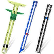 Set van 3 schuifmeters, naaigereedschapset, meten voor beginners, breien, knutselen, benodigdheden