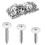 Witte schroeven Houtplaat Metaalschroefdraad Truss Head Snel zelftappende pankast 7