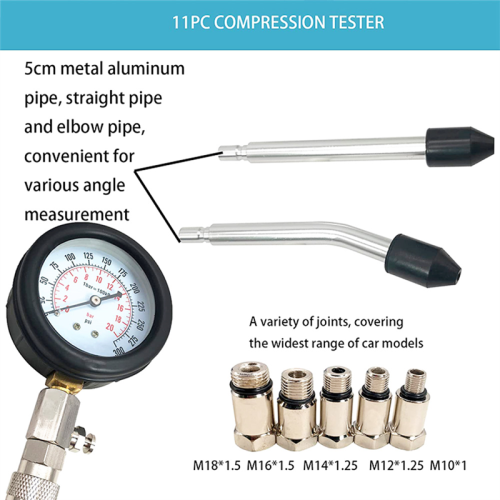 Compressietest voor auto's, lekdruk in motorcilinder, manometer 2