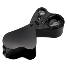30X 60X Verlichte Juweliersloep, Opvouwbare Juweliersloep met Heldere LED-verlichting voor Edelstenen