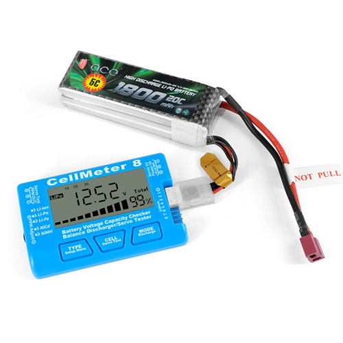 RC Cellmeter 8 Digitale Batterij Capaciteitsmeter Controller Tester Spanning voor Li-Ion NiMH Nicd Cell Meter Blauw 2