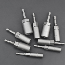 15 stuks 80 mm lange, diepe moersleutelboorset 5,5-19 mm slagdopadapter voor gereedschap 6,35 mm zeskant
