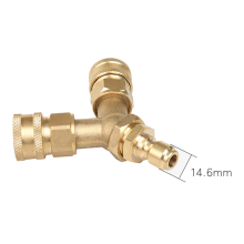 T-stuk splitsadapter met 3/8 inch snelkoppeling voor hogedrukreiniger