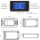 DC-batterijmonitor, vermogensmeter, ampèremeter, digitale 0-200V shunt, 100A multimeter, voltmeter, capaciteitstester 6