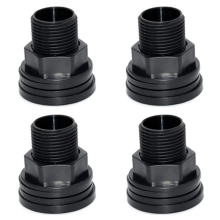 PVC schotfitting dubbele schroefdraad watertankconnector voor regentonnen aquaria tanks baden zwembaden
