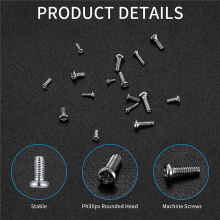800 stuks kleine schroeven voor elektronica, kleine mini-pankopmachinekit, brillen, horloges, klokken en reparaties