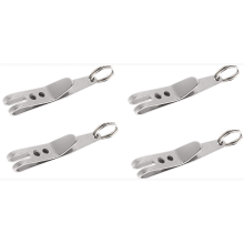 Mini-zaklamp voor buiten, klein, bergbeklimmingshaak van roestvrij staal (4 stuks)