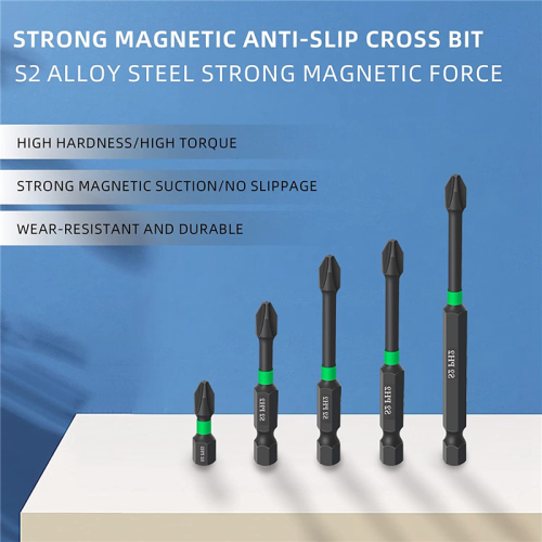 Magnetische schroevendraaierbitset PH2 Bits S2 Impact Sterk Antislip 2