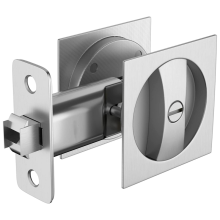 Bed-/badkamerdeurslot, satijnnikkel, moderne vierkante privacy-hardware, schuifgrendel