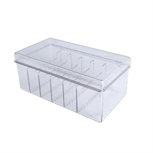 Opbergdoos voor snoeren van kunststof met deksel, kabelorganizer voor kantoorbenodigdheden, elektronische accessoires, USB (doorzichtig)