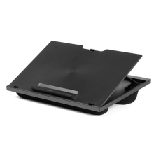 Verstelbare schoottafel met 8 hoeken en dubbele kussens, laptopstandaard voor bureau, werktafel, zwart