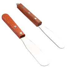 Tandheelkundig laboratorium 8-inch spatel roestvrij staal gips uitlijning mengwas eindinstrument met houten handvat