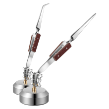 Set van 2 soldeerpincetten met 360 draaibare basis voor het maken, lassen en repareren van sieraden