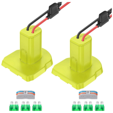 2-pack Power Wheel-adapter voor 18V-accuconversie met zekeringen en 12AWG-draadklemmen