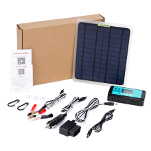20W zonnepaneel 12V 10A batterijcontroller autolader buitenvoeding voor voertuig met OBD-stekker
